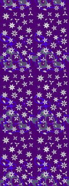 Tekstil için suluboya eskiz deseni. El çizimi çiçek çizimi deseni (fayans). Şirin çiçekler, desenli, mor ve nötr renklerle renkli çizim deseni.