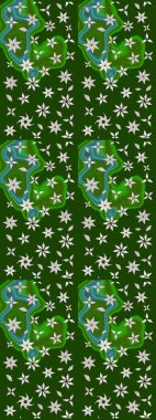 Raster düz çiçek çizim deseni. Yeşil ve nötr renklerde çiçekler. Tasarım hediye paketi, tebrik kartları, posterler ve afiş tasarımı.