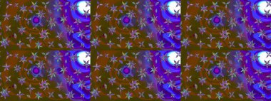 Raster illüstrasyonu. Çiçekli karalama şeklinde Raster çiçek deseni. Yumuşak, bahar çiçekleri kahverengi renklerde.