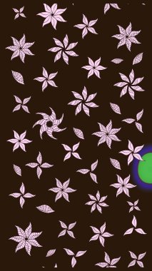 Renkli Bahar Teması eskiz kalıbı. Raster. Düz Çiçek Elementleri Tasarımı.