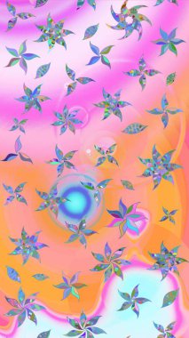 Kumaş desenli papatya çiçeği detayı. Tarafsız ve pembe renkte çiçekler.