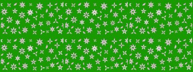 Raster deseni. Küçük çiçekteki sevimli çiçek deseni. Soyut çiçek çizim kalıbı arka planı. Yeşil ve nötr renklerde. Raster illüstrasyonu.