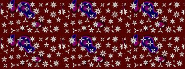 Kırmızı ve nötr renklerde çiçekler. Raster düz çiçek çizim deseni. Tasarım hediye paketi, tebrik kartları, posterler ve afiş tasarımı.