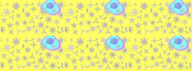 Tony 'nin kumaş kalıbını çiz. Raster illüstrasyonu. Modaya uygun kumaş deseni. Küçük çiçekte sevimli çiçek deseni var..