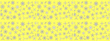 Çiçekli eskiz çizimi. Düz Çiçek Elementleri Tasarımı. Renkli Yaz Temalı eskiz kalıbı. Sarı ve beyaz renkte çiçekler.