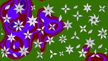 Küçük renkli çiçekler. Moda baskıları için zarif bir şablon. Küçük çiçekte güzel bir desen. Çiçekli bahar çiçekleri. Motley illüstrasyonu.