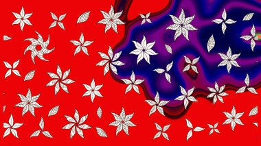 Karalama çiçeği. Raster illüstrasyonu. Güzel kumaş deseni. Zentangle soyut çiçekleri. Renkli Bahar Teması eskiz kalıbı. Düz Çiçek Elementleri Tasarımı.