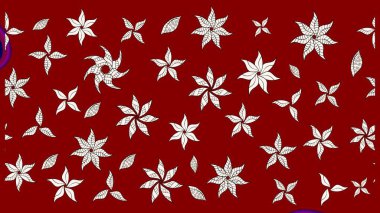 Kırmızı renkte çiçekler. Elle boyanmış suluboya resim çizimi çiçekler ve bitkiler.