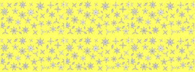 Çiçekli eskiz çizimi. Düz Çiçek Elementleri Tasarımı. Renkli Yaz Temalı eskiz kalıbı. Sarı ve beyaz renkte çiçekler.