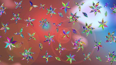 Hoş bir çiçek geçmişi var. Güzel kumaş deseni. Raster illüstrasyonu. Küçük çiçekte çizim deseni.