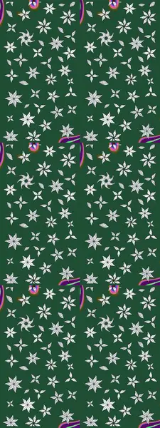 Raster illüstrasyonu. Yeşil ve nötr renklerde çiçekler. Çizim çiçek deseni duvar kağıdı için kullanılabilir.