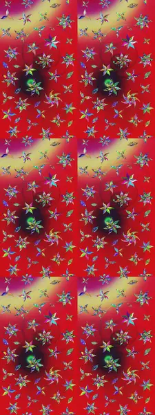 Renkli Bahar Teması eskiz kalıbı. Çiçek deseni. Düz Çiçek Elementleri Tasarımı. Raster illüstrasyonu. Chichi kumaş deseni çiz.