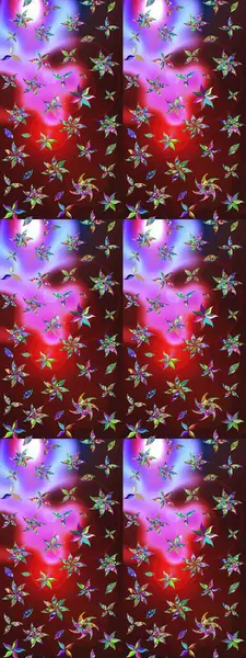 Kahverengi ve kırmızı renkte çiçekler. Küçük çiçekte sevimli çiçek deseni var..