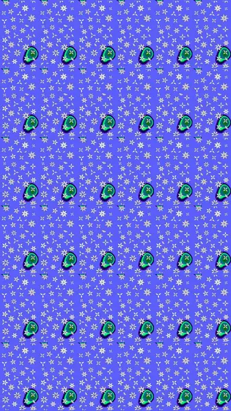 Raster illüstrasyonundaki çiçek desenli çizim. Renkli Bahar Teması eskiz kalıbı. Güzel kumaş deseni. Düz Çiçek Elementleri Tasarımı.