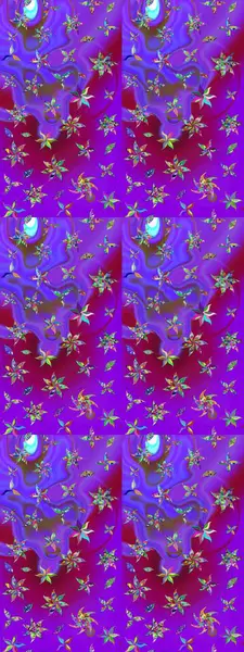 Mor ve mor renkli çiçekler. Çiçekli karalama şeklinde Raster çiçek deseni. Nazik, sevimli çiçek arkaplanı..