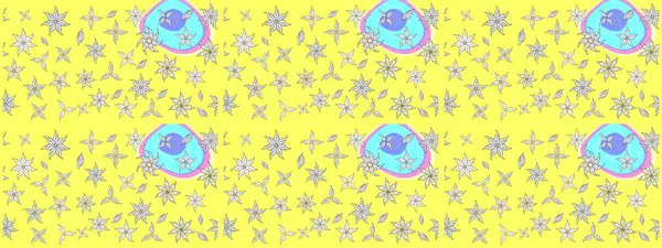 Tony 'nin kumaş kalıbını çiz. Raster illüstrasyonu. Modaya uygun kumaş deseni. Küçük çiçekte sevimli çiçek deseni var..