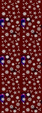 Çiçek. Raster illüstrasyonu. Taslak dekoratif arka plan, çiçek mandala. Kırmızı renklerde.