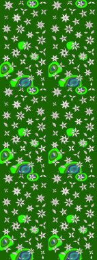 Tekstil ve kapak tasarımı için mükemmel. Yeşil renkli çiçekler. Elle çizilmiş sonbahar çiçeği deseni. Doodle tarzı. Renkli yeşil çizim deseni.