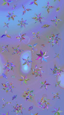 Çiçek arkaplanlı soyut zarafet eskiz deseni. Raster Güzel kumaş deseni.