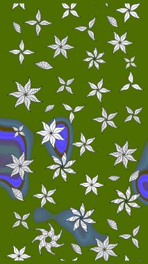 Çiçek arkaplan. Güzel kumaş deseni. Çizim raster deseni.