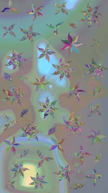 Küçük çiçekteki sevimli çiçek deseni. Tarafsız ve gri renkte çiçekler.