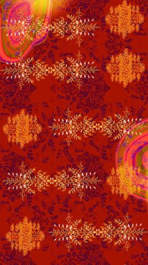 Eskiz Vintage Çiçek Deseni. Raster Kalça dokusu deseni.