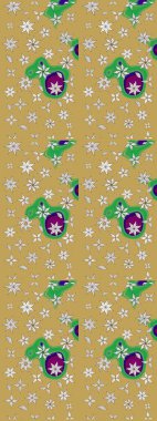 Çiçekli bahar çiçekleri. Küçük çiçekte güzel bir desen. Robot resim. Küçük renkli çiçekler. Motley illüstrasyonu. Moda baskıları için zarif bir şablon.