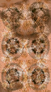 Güzel soyut kar taneleri raster tasarımı. Yeni yıl kar tanesi. Düz kar karalama ikonları, kar taneleri kahverengi, bej ve nötr renklerde siluetler Noel afişi için, kartlar.