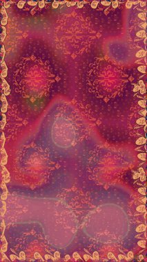 Çiçek tasarımı için inanılmaz bir kolaj cenneti tarzı. Parlak çiçekli kolaj çiçekleri mor. Çiçekli zambaklar dikişsiz arkaplan.