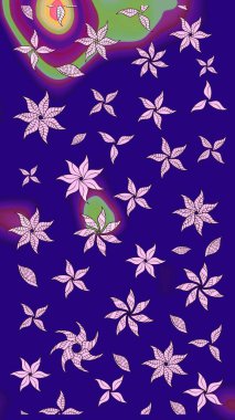 Yaz çiçekleri teması. Suluboya resim taklit Raster çizimi. Klasik çiçekler. El çizimi, soyut ve süslü elementler. Mavi renkler.