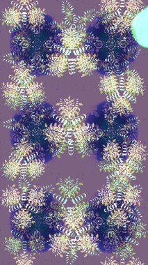 Raster resim. Kar tanesi doodle çizilmiş grafik. Noel kış tasarım için renkli kar taneleri.