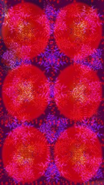 Soyut mandala ya da tuhaf kar tanesi çizgisi sanat tasarımı. Raster illüstrasyonu. Renkli arka planda izole tatlı kar taneleri.