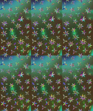 Küçük renkli çiçekler. Çiçekli bahar çiçekleri. Motley illüstrasyonu. Küçük çiçekte güzel bir desen. Moda baskıları için zarif bir şablon. Çizim.