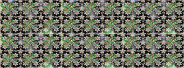 Doku arka planında altın duvar kâğıdı. Damask kusursuz yinelenen arkaplan. Gri renklerdeki altın element. Barok tarzında altın çiçekli süs..