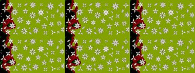 Raster Moda kumaş deseni. Şirin çiçekler. Çizgi çizimi deseni.