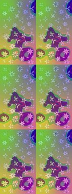 Raster illüstrasyonu. Soyut çiçek çizim kalıbı arka planı. Raster deseni. Yeşil ve nötr renklerde. Küçük çiçekte sevimli çiçek deseni var..