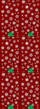 Renkli Bahar Teması eskiz kalıbı. Kırmızı ve nötr renklerde çiçekler. Raster illüstrasyonu. Çiçek desenli çizim. Düz Çiçek Elementleri Tasarımı. Asya tekstil tarzında.