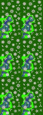 Raster illüstrasyonundaki çiçek desenli çizim. Güzel kumaş deseni. Renkli Bahar Teması eskiz kalıbı. Düz Çiçek Elementleri Tasarımı.