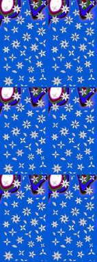 Çiçekli el çizimi çizimi deseni. Modern gelişim mavi ve nötr raster arkaplan duvar kağıdı resimleme klasik çizgili iz sürme desenli çiçekler, çiçekli süsler.