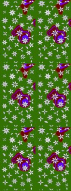 Parlak renkli çiçekleri ve yeşil ve nötr renklerde yaprakları olan harika bir çiçek deseni. Modern çiçek arkaplanı. Moda baskıları için zarif bir şablon. Halk stili.