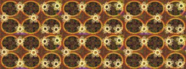 Güzel soyut kar tanesi raster tasarımı. Yeni yıl kar tanesi. Düz kar karalama ikonları, kar taneleri kahverengi, turuncu ve sarı renkli siluetler Noel afişi, kartlar.