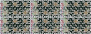 Gri renklerde. Kusursuz dekoratif arka plan, çiçek mandala. Raster illüstrasyonu. Çiçek..