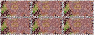 Sevimli çiçek raster deseni. Düz çiçek öğeleri tasarım. Moda kumaş deseni. Yaz tema Dikişsiz desen arka plan rengi.