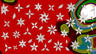 Parmak izi, kumaş, duvar kâğıdı, tekstil için raster dokusu. Renkli grunge renkli ve nötr çiçeklerle soyut bir arka plan oluşturur. Nakış desenli çiçek deseni..