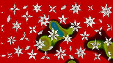 Çizim çiçek deseni duvar kâğıdı olarak kullanılabilir. Kırmızı ve nötr renklerde çiçekler. Raster illüstrasyonu.