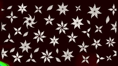 Raster illüstrasyonu. Miles Fleur, süslü püslü bir süs. Eskiz geçmişi. Tomurcukları papatya çiçekleri olan sevimli bir çiçek deseni. Kumaş, tekstil, duvar kağıdı baskısı için. Antika retro tarzı.