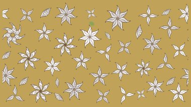 Colour Summer Theme sketch pattern Background. Flat Flower Elements Design. Trendy sketch Floral Pattern In Raster illustration. Beautiful fabric pattern.