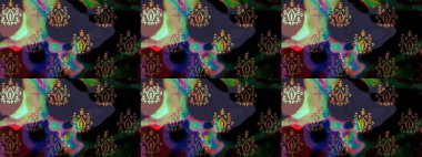 Raster Şirin kumaş deseni. Düz Çiçek Elementleri Tasarımı. Renkli Bahar Teması eskiz kalıbı. Eskiz klasiği.