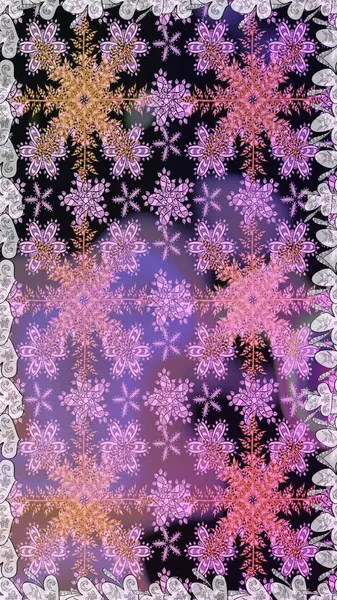 Tarafsız renkler üzerinde klasik oryantal desen. Geleneksel raster ve altın desen. Damask pürüzsüz süsü.