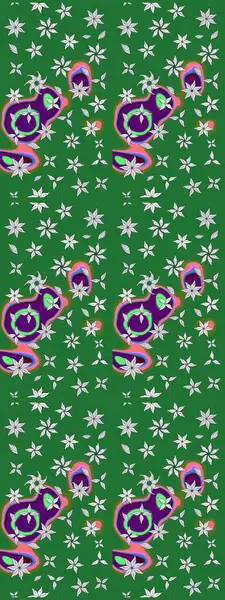 Düz Çiçek Elementleri Tasarımı. Raster. Renkli Bahar Teması çizim şablonu.